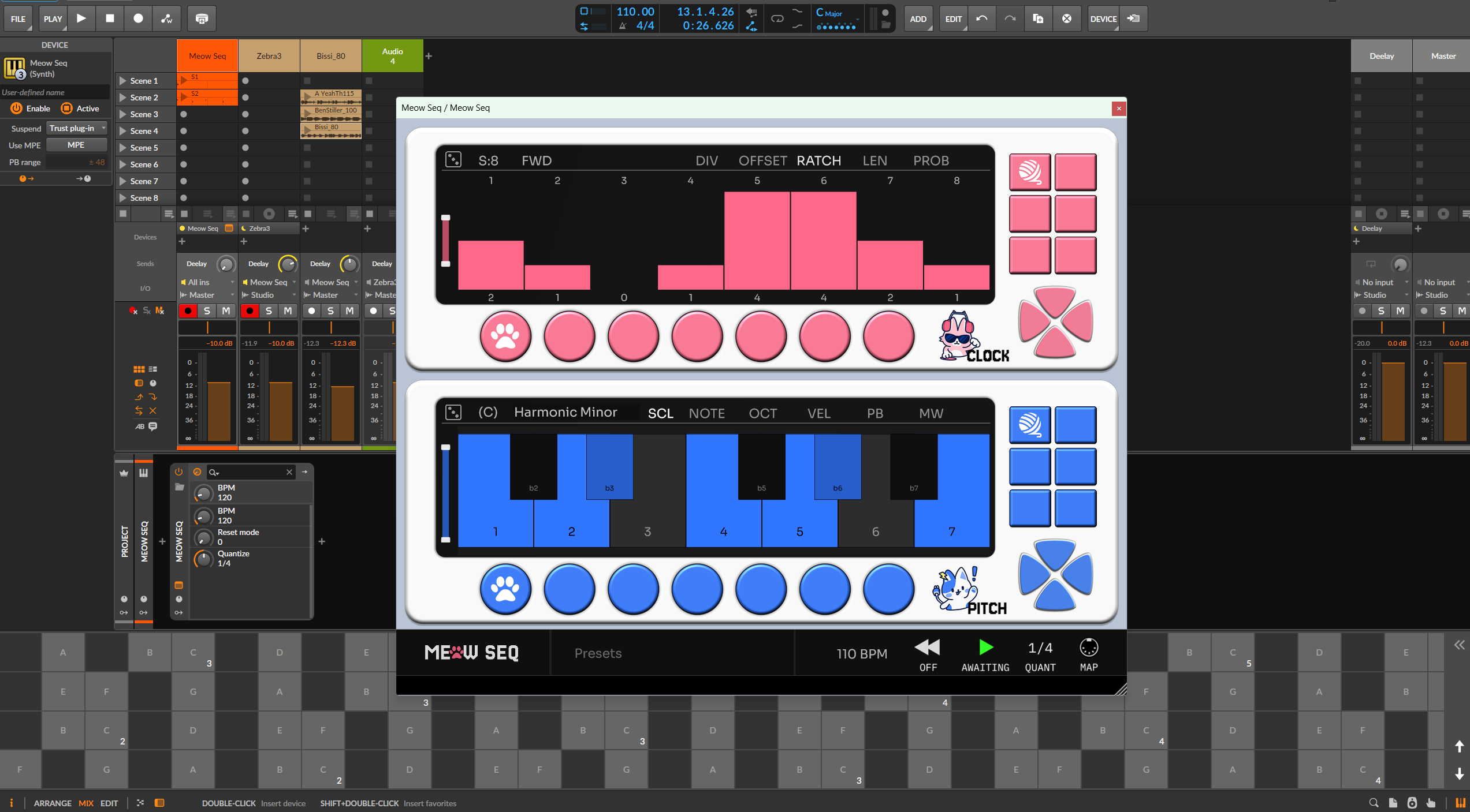Meow Seq in use